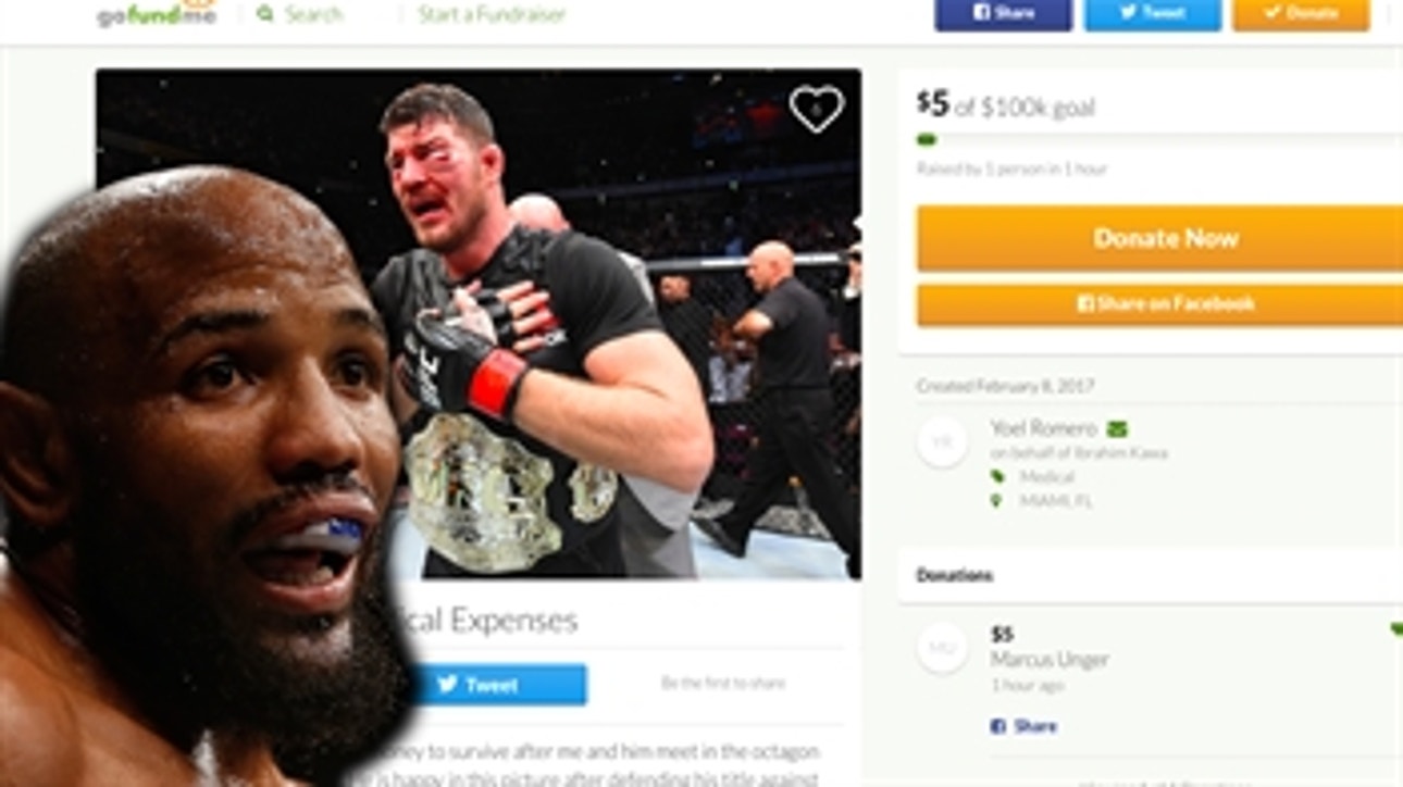 Yoel Romero creates GoFundMe for Michael Bisping's medical expenses following their potential title fight