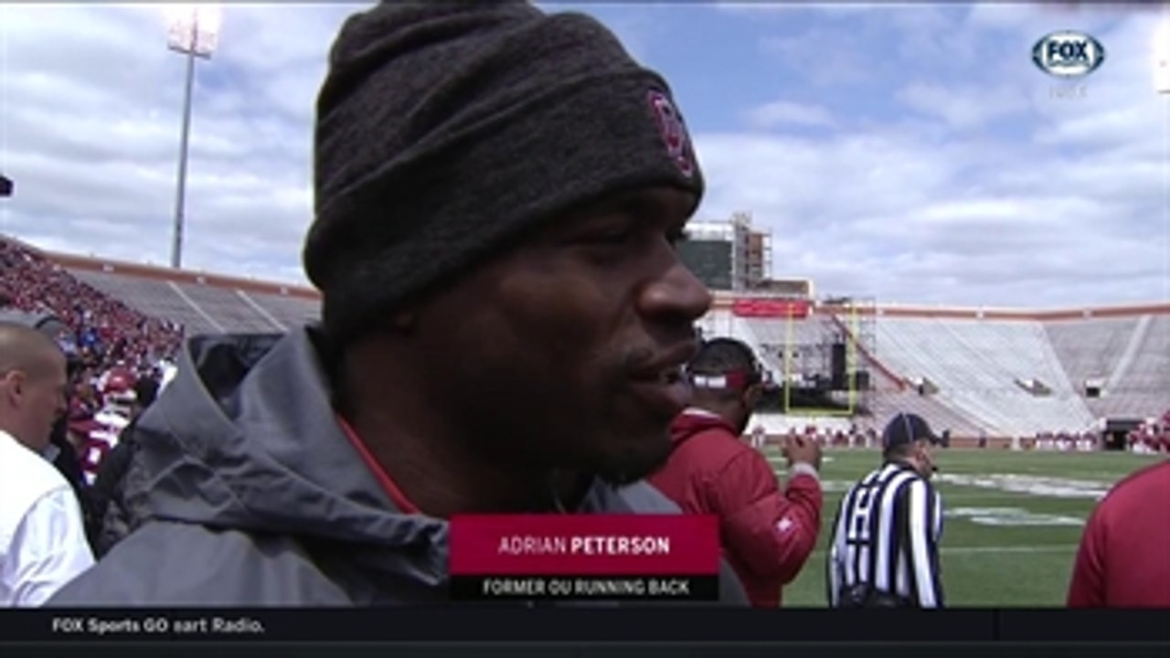 Adrian Peterson back in Norman for Sooners Spring Game