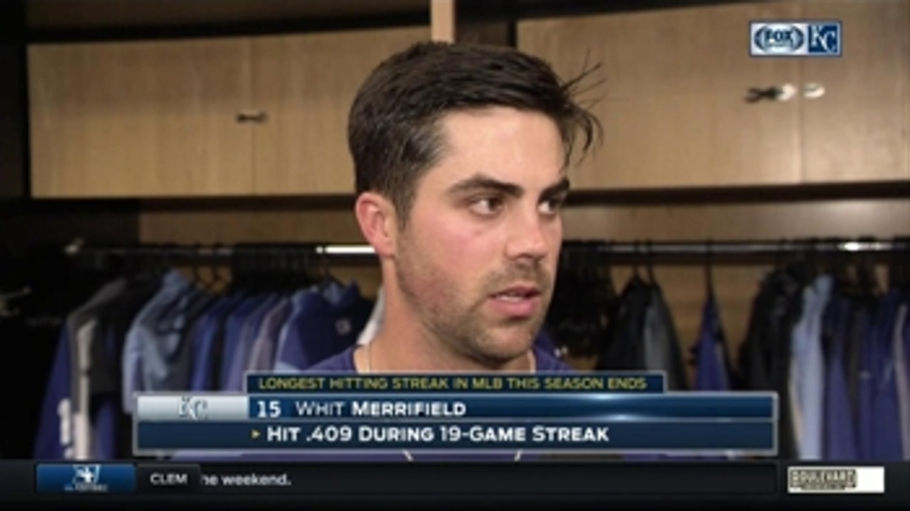 Merrifield: End of 19-game hit streak was 'just one of those nights'