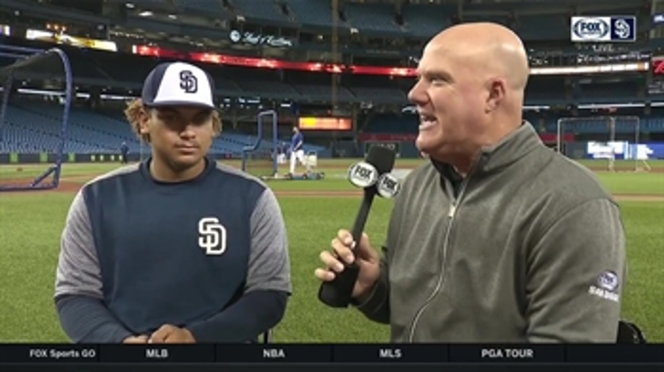 Josh Naylor talks about getting the call to the big leagues & making his debut in Canada