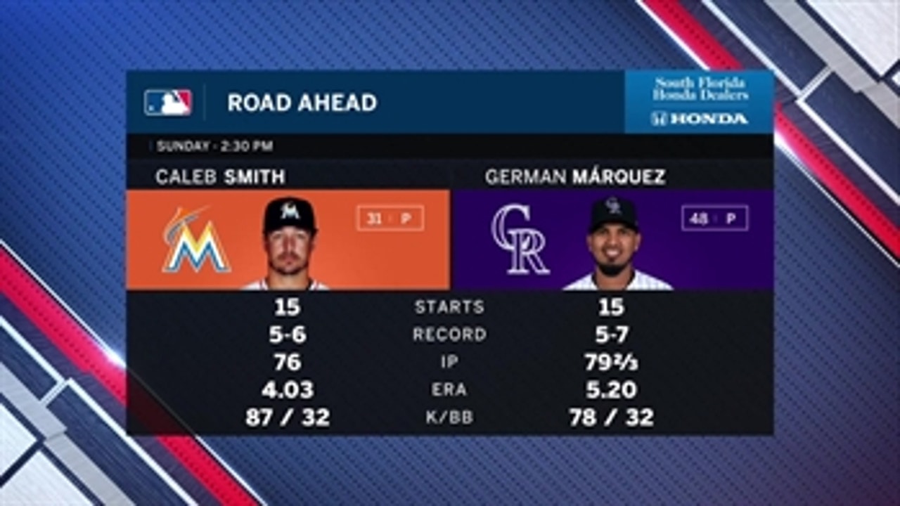 Marlins can finish off trip with series win over Rockies