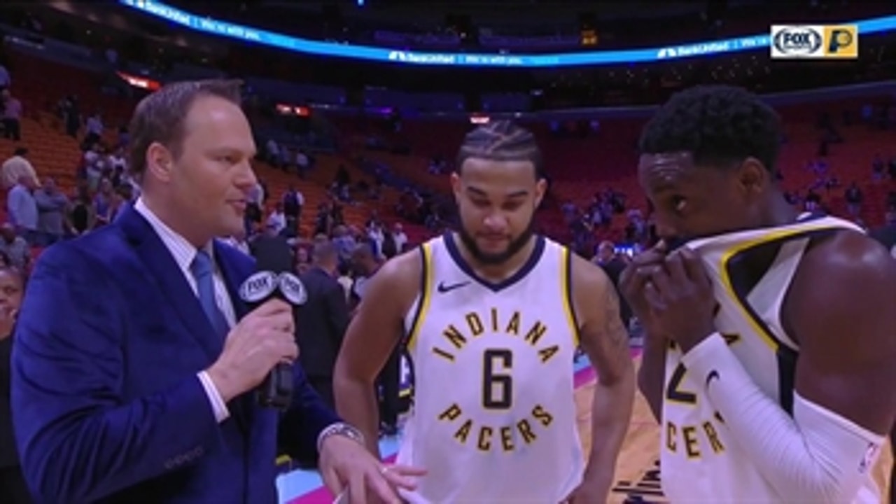 Cory Joseph and Darren Collison on the victory over the Heat