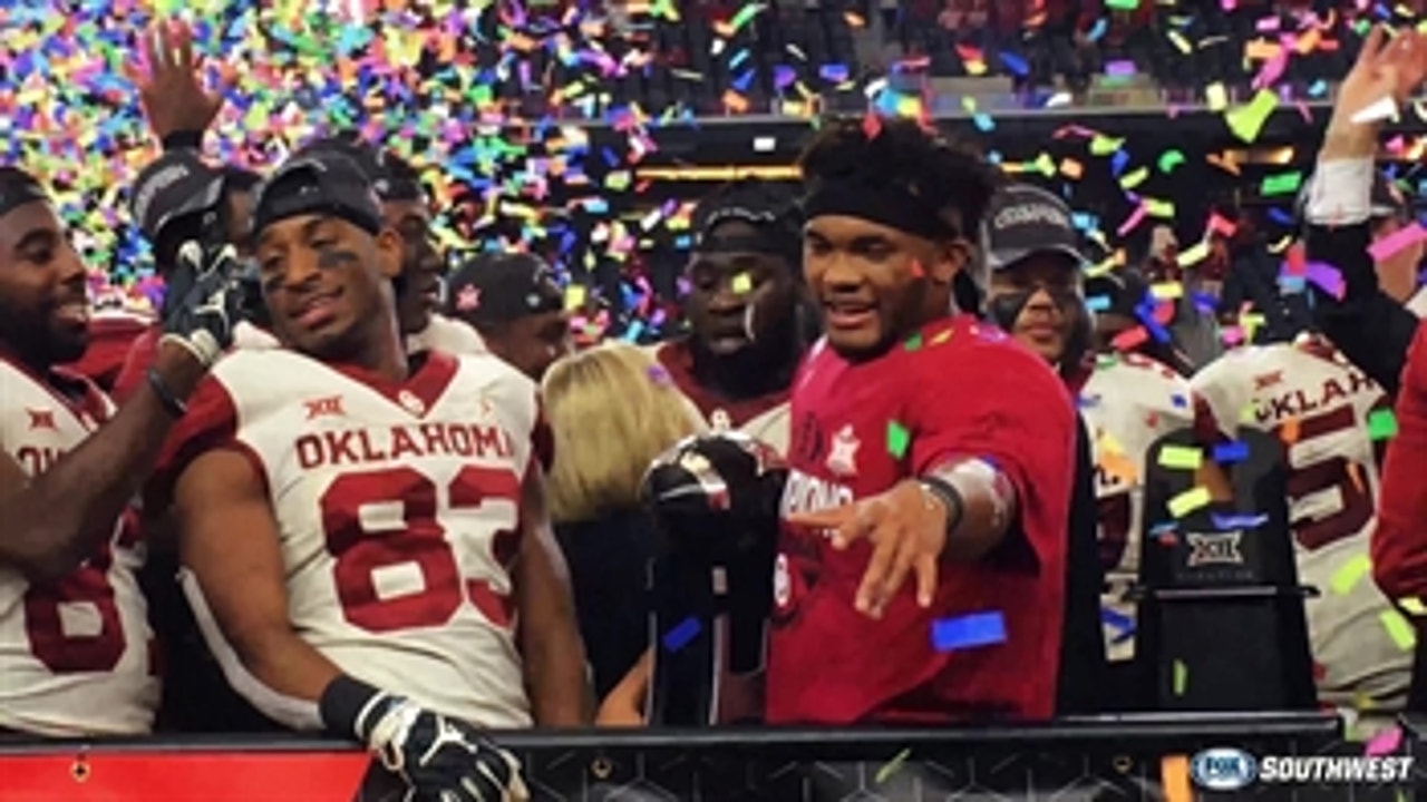Sights & Sounds of Oklahoma celebrating beating Texas in Big 12 Championship Game