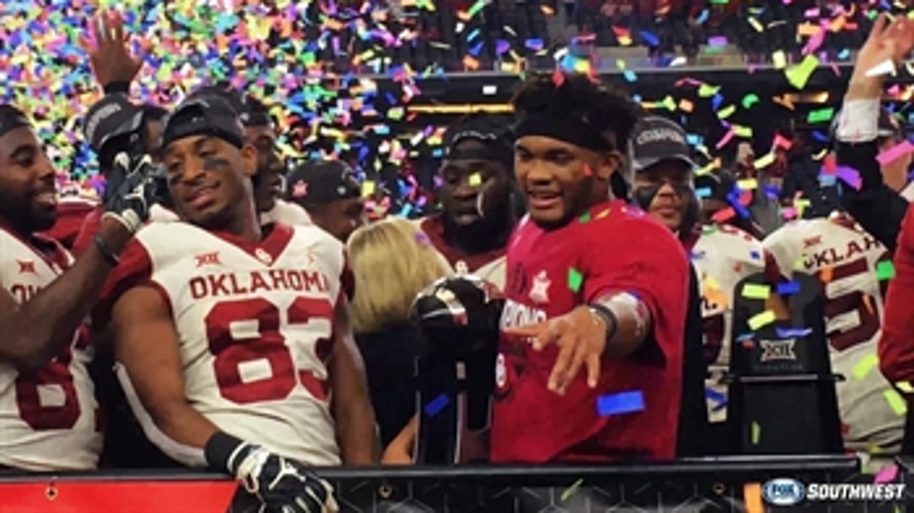 Sights & Sounds of Oklahoma celebrating beating Texas in Big 12 Championship Game