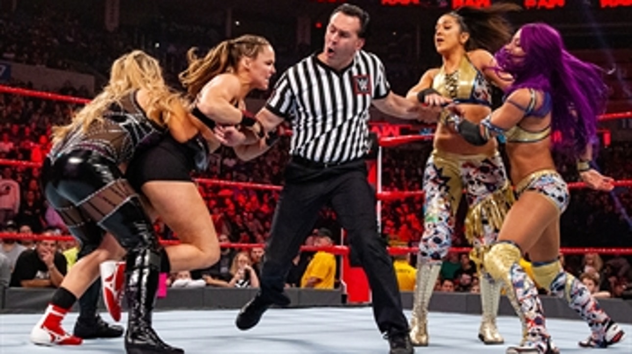 Sasha Banks & Bayley vs. Ronda Rousey & Natalya: Raw, Jan. 21, 2019 (Full Match)