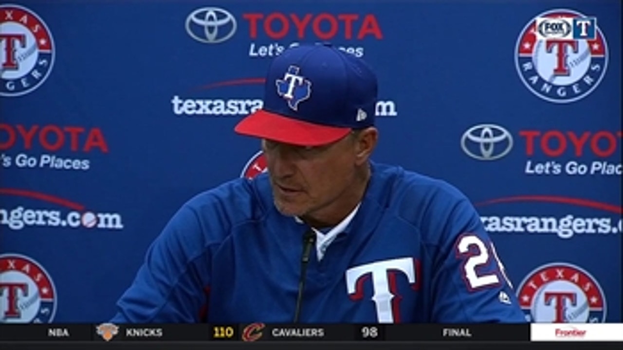 Jeff Banister on Rangers facing adversity early in the season