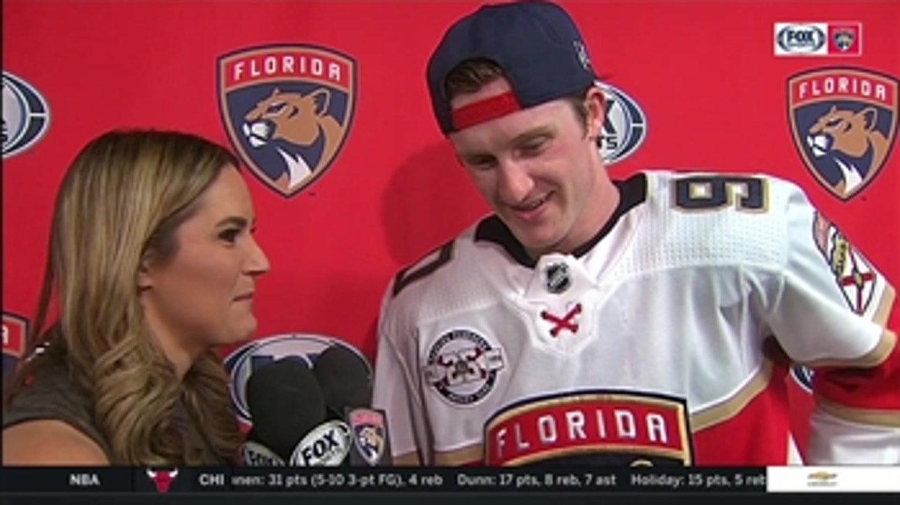 Jared McCann on believing in the Panthers' system