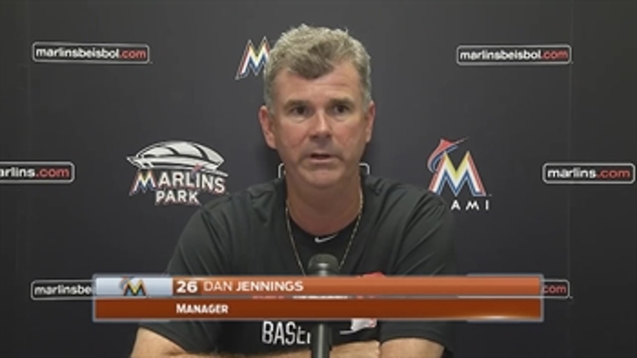 Marlins' Jennings: 'I'm proud of the way they closed out this first half'