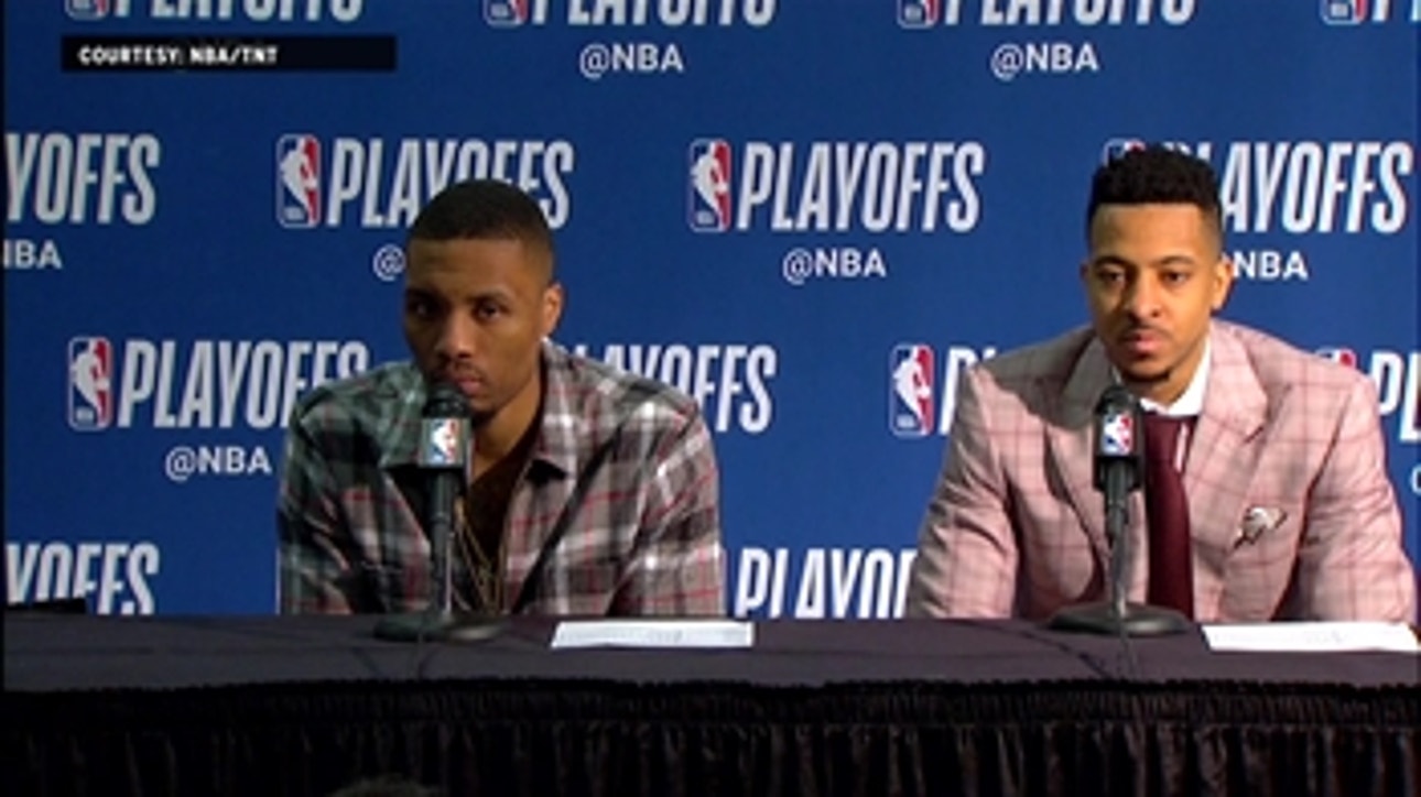 Damian Lillard and CJ McCollum Press Conference - Game 4  ' Trail Blazers at Pelicans
