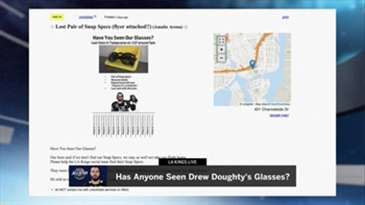 LA Kings Live: Has anyone seen Drew Doughty's glasses?