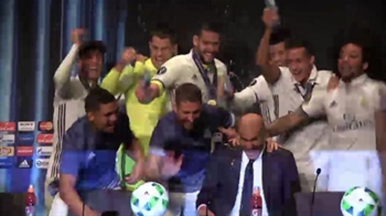 Marcelo and his teammates crash a press conference