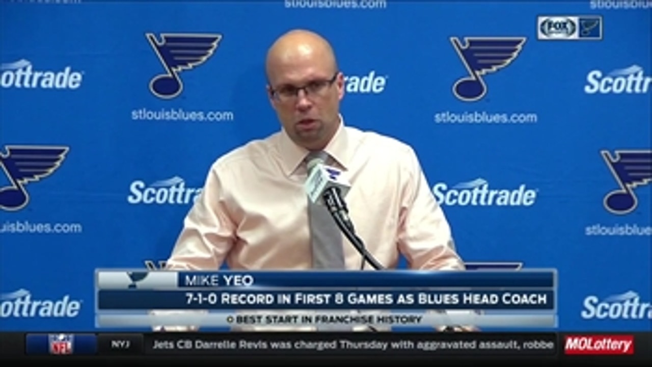 Yeo on Blues' win: 'Every play matters; All those little plays add up'