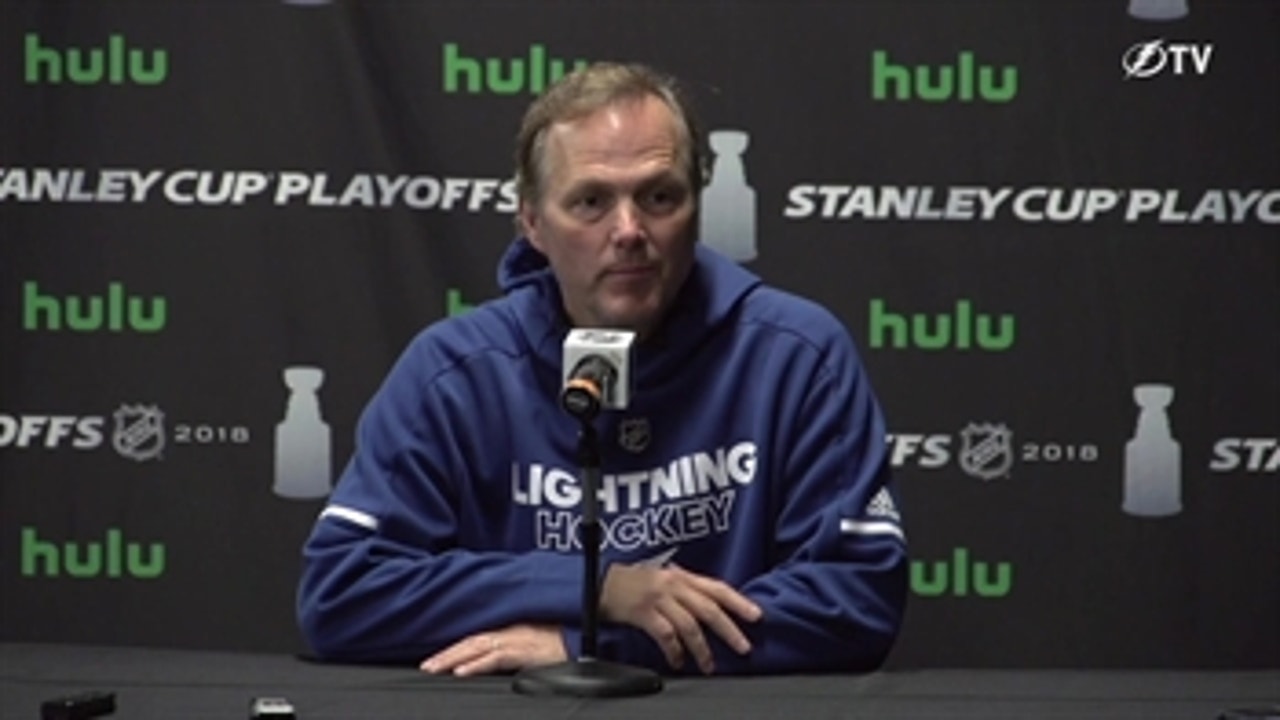 Lightning coach Jon Cooper on who's out for Game 3, play in 3rd periods