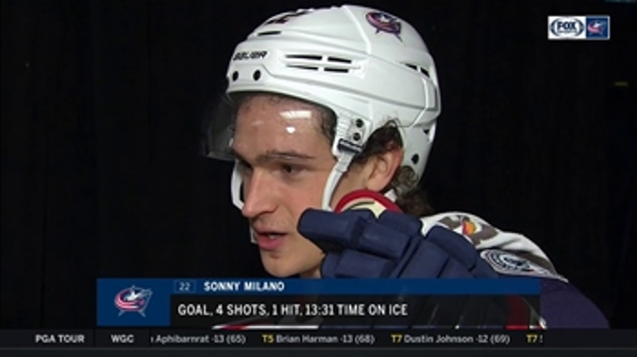 Sonny Milano on ending trip with two points: 'We needed this one'