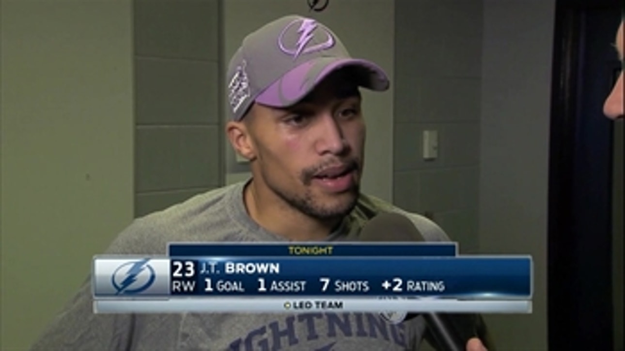 Lightning's J.T. Brown getting more aggressive offensively
