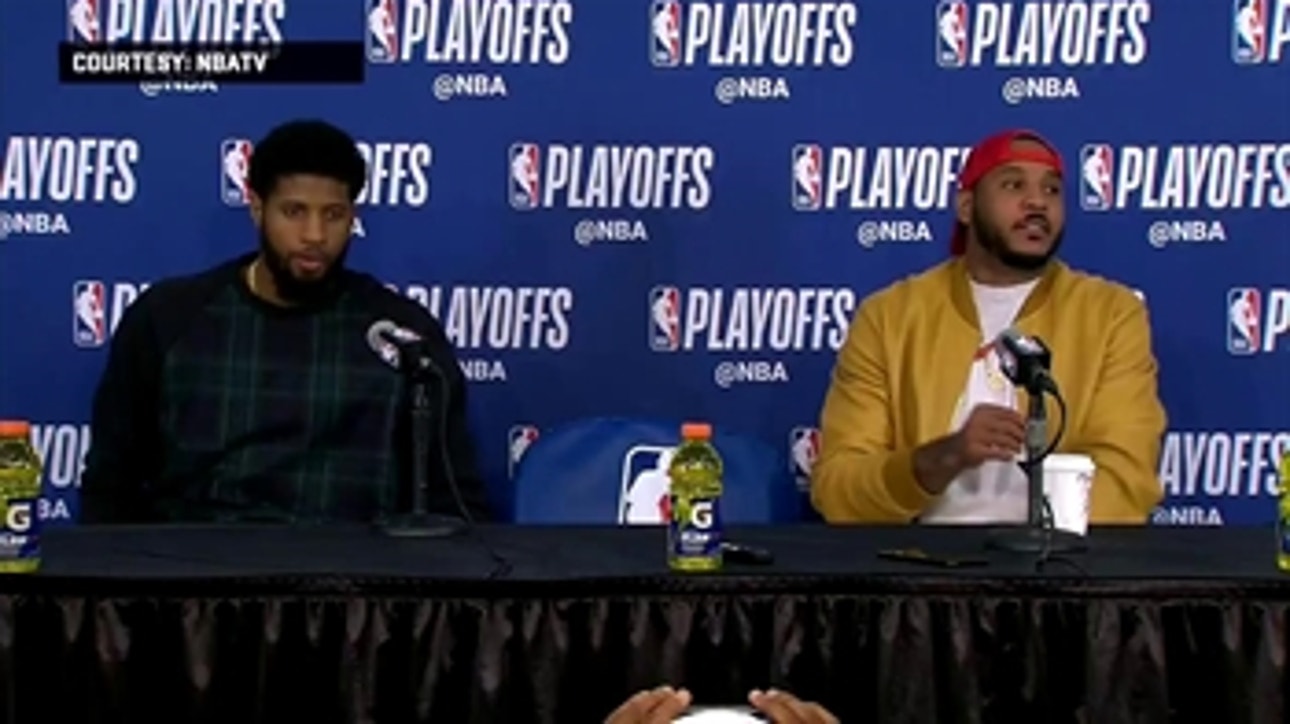 Paul George and Carmelo Anthony Press Conference - Game 2 ' Jazz at Thunder
