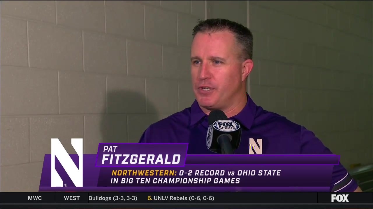 'We came to win,' but I'm proud of my guys — Northwestern's Pat Fitzgerald Big Ten title loss