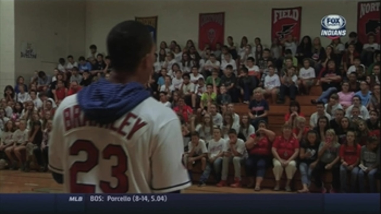 Brantley visits local middle school
