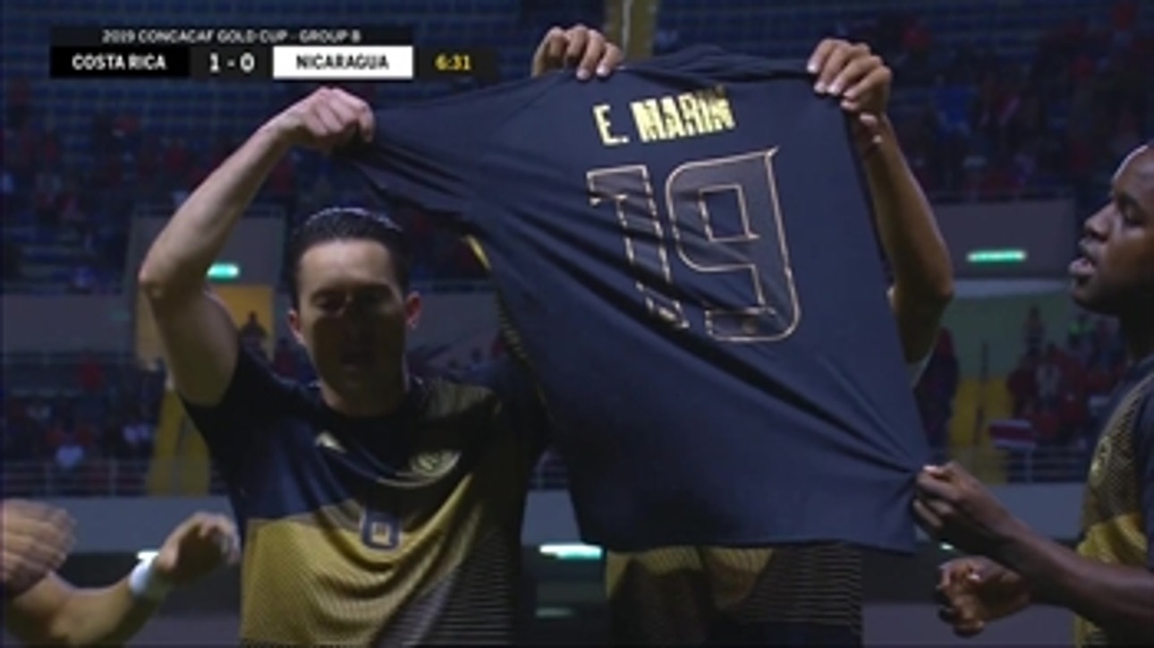 Costa Rica opens scoring, honors legend Edgar Marín in goal celebration