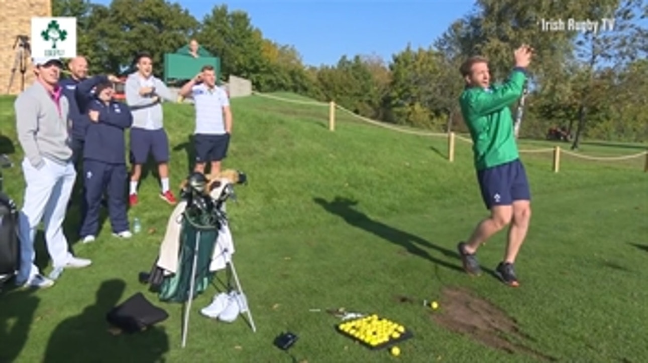 Rugby player embarrasses himself in front of Rory McIlroy