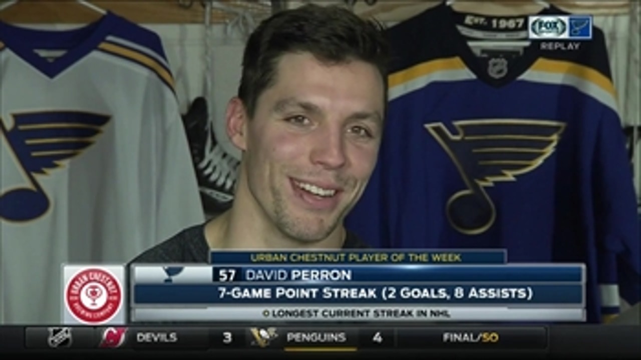 Perron: 'Hard not to' have chemistry with Stastny and Schwartz