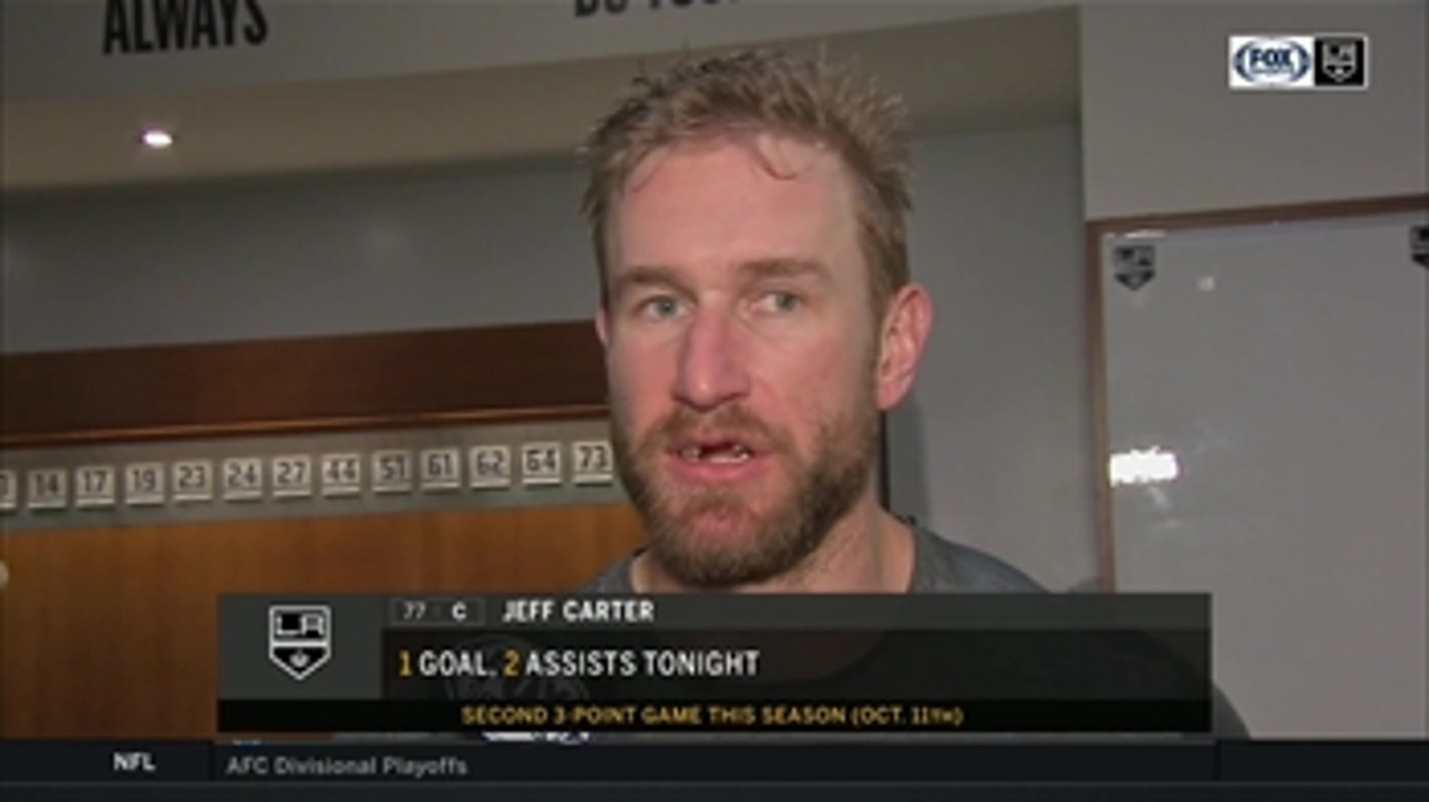 Jeff Carter blushes discussing rare slap shot goal