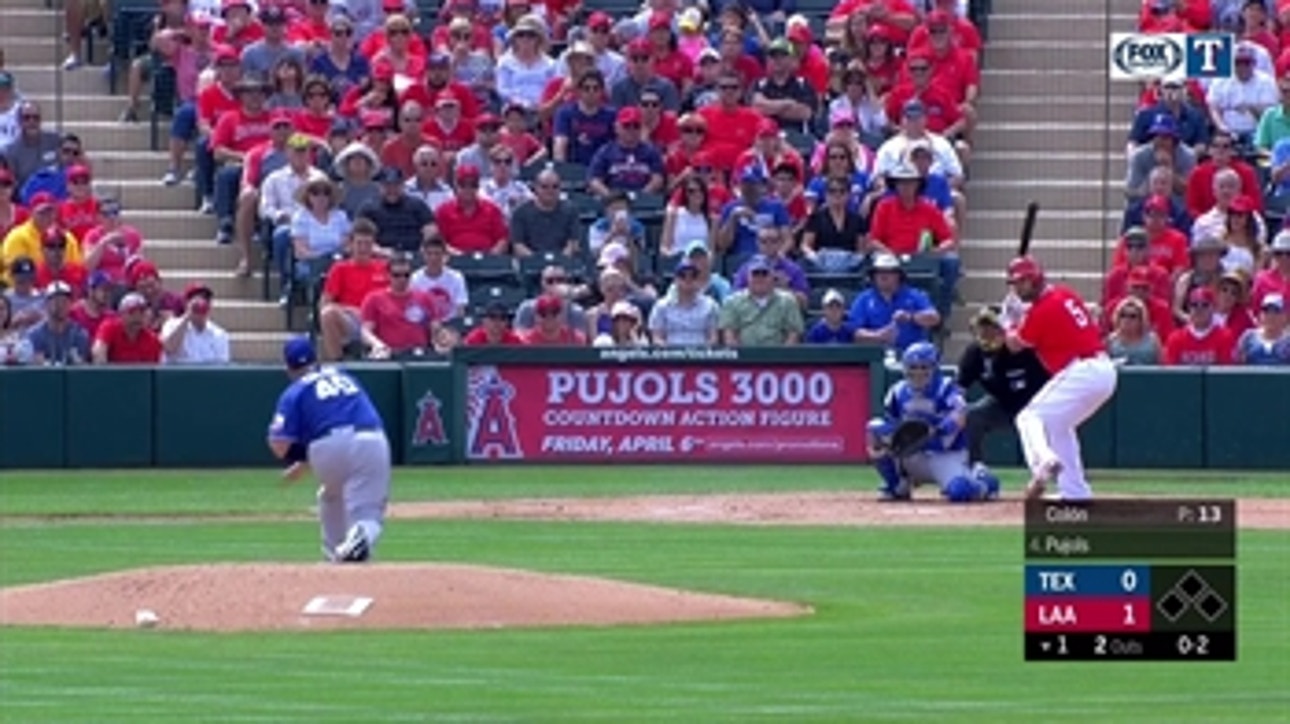 Bartolo Colon gets Albert Pujols to fly out