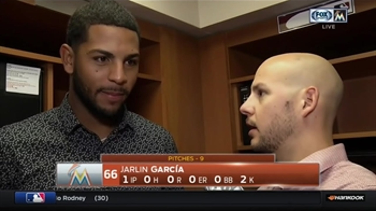 Jarlin Garcia says it was a great game to get his 1st career win