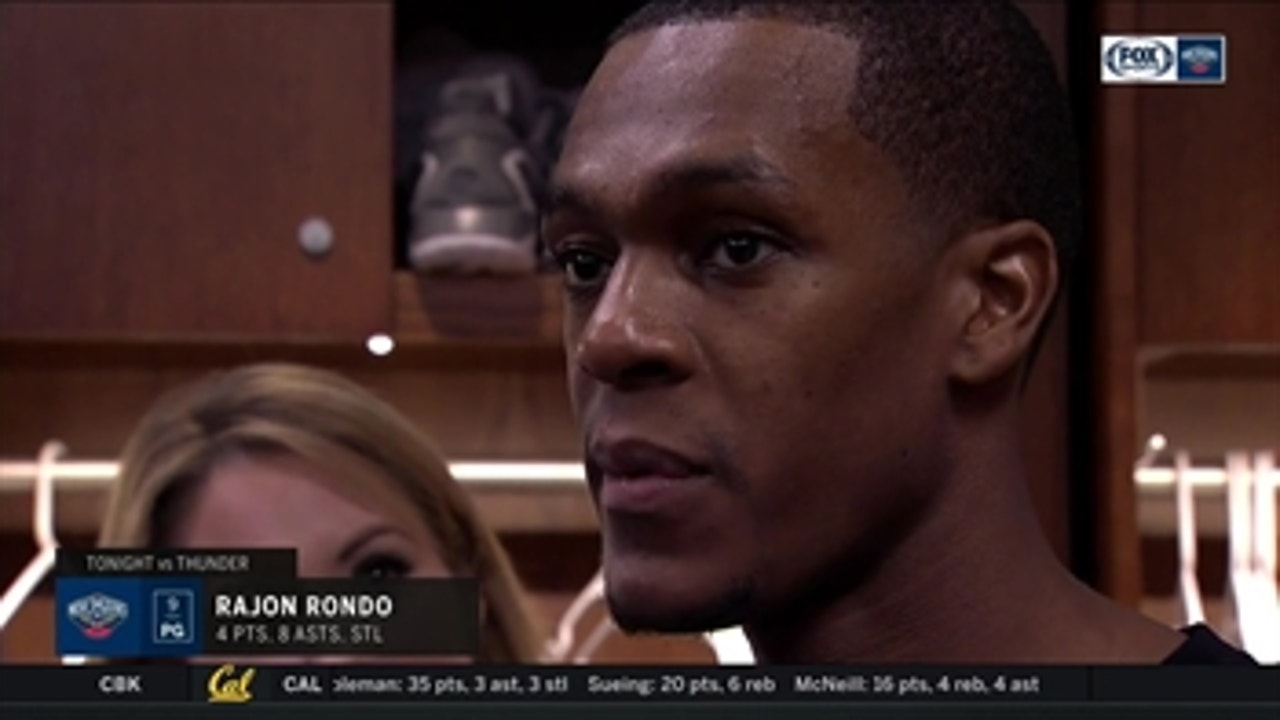 Rajon Rondo: 'We're going to continue to get better'