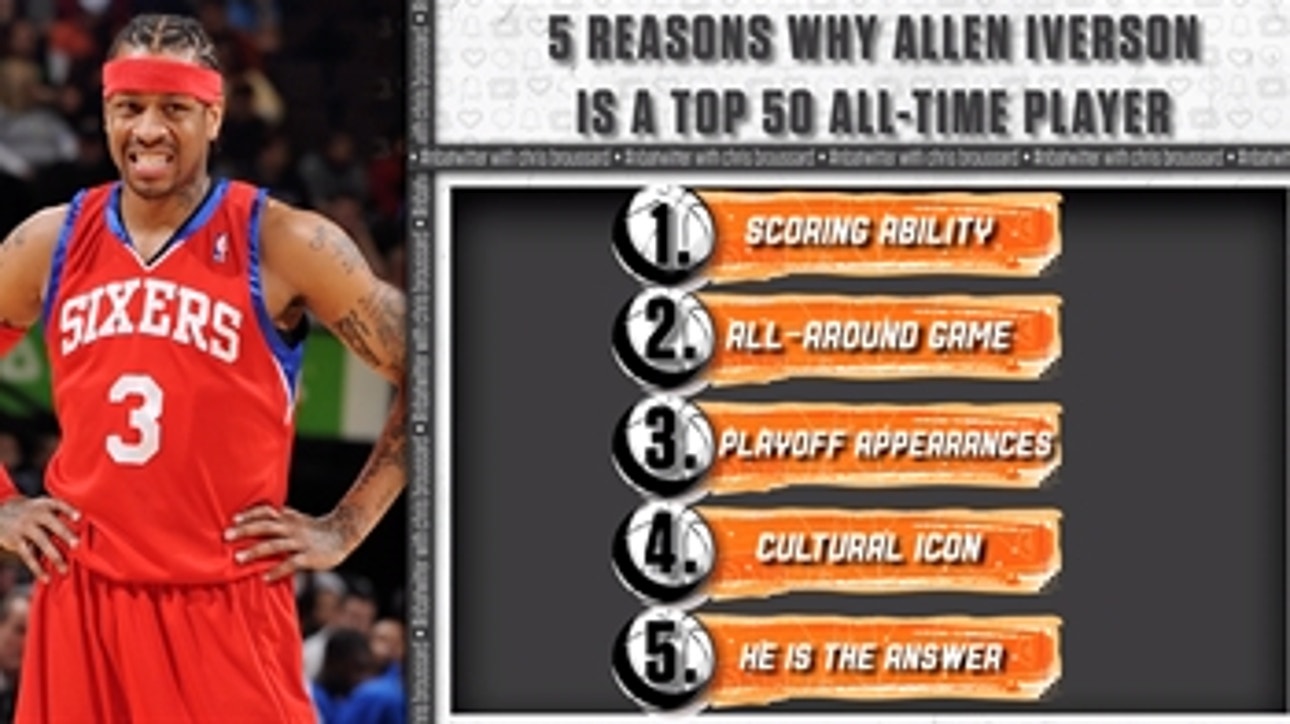 Chris Broussard: Allen Iverson should never be left off an NBA Top 50 All-Time list