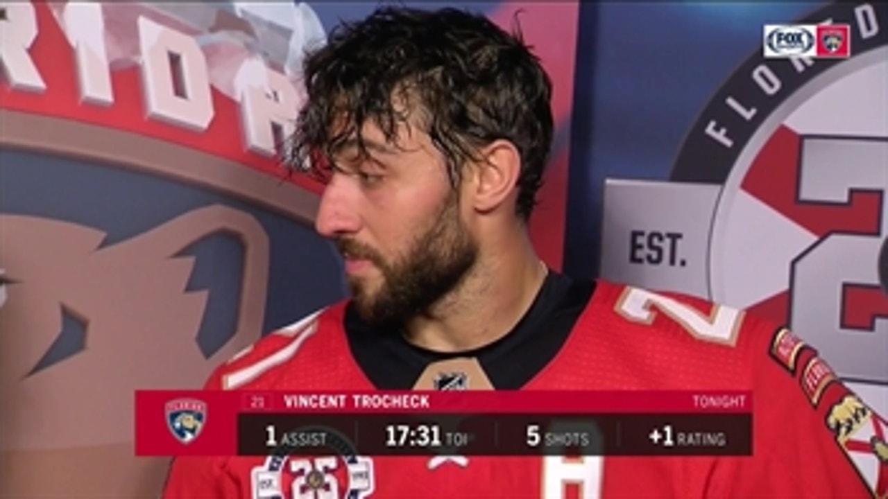 Vincent Trocheck on the Panthers' huge 3rd period, playoff mentality