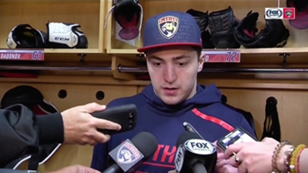 Frank Vatrano on Panthers' come-from-behind win, momentum shift in 3rd period