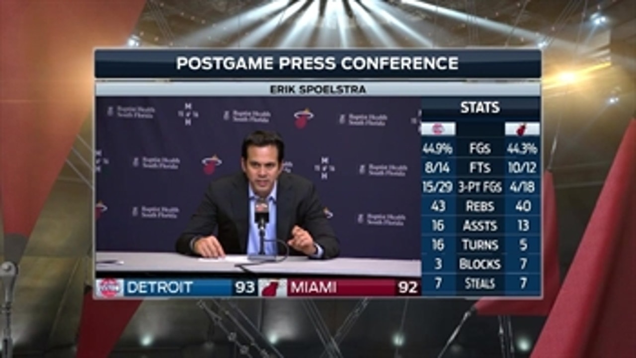 Erik Spoelstra: 'You just have to forge ahead'
