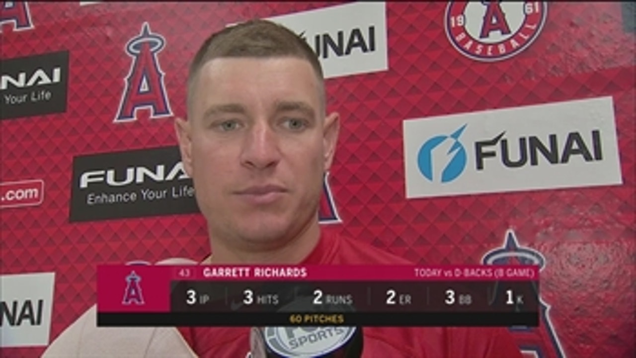 Garrett Richards on the mound Friday: 'The ball was coming out of my hand really well today!'