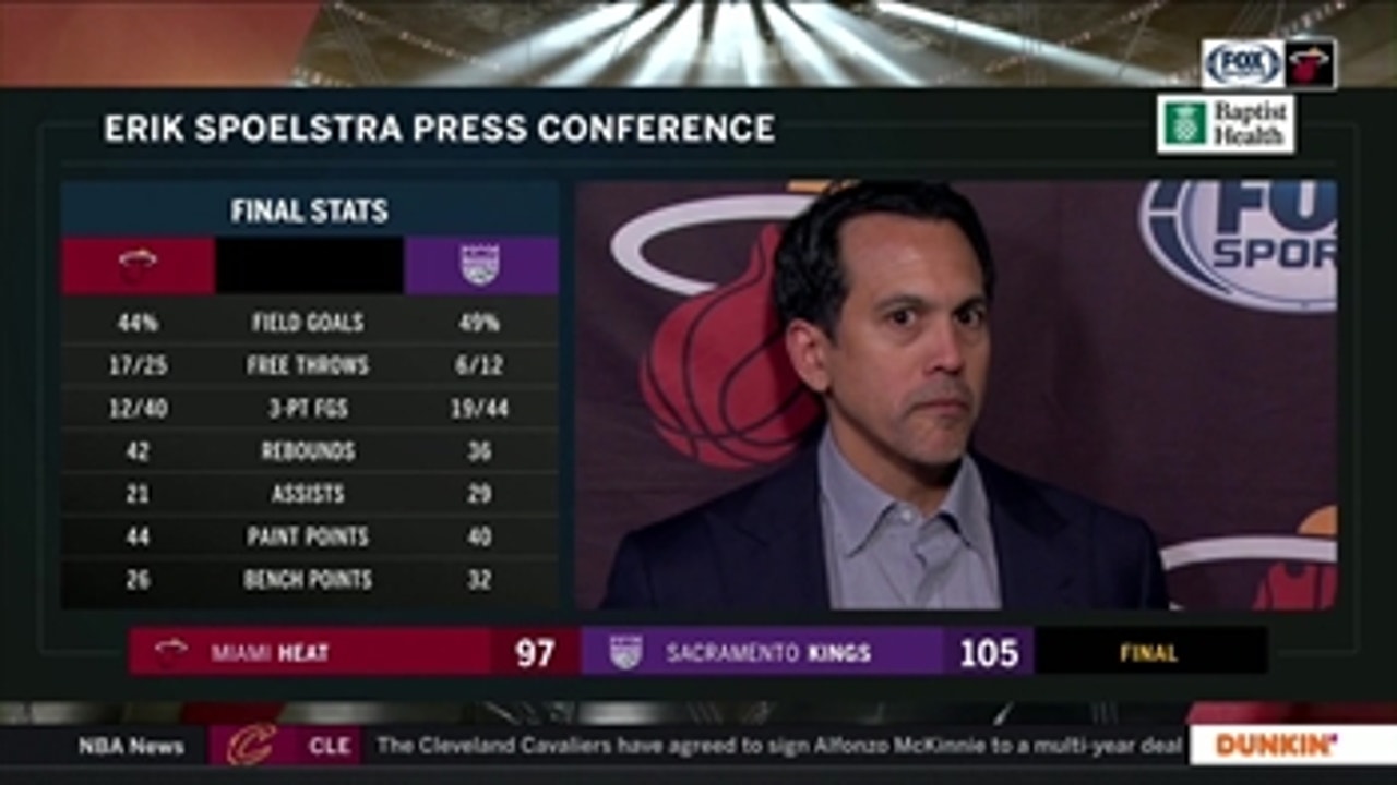 Erik Spoelstra says there were a lot of mental errors against Kings