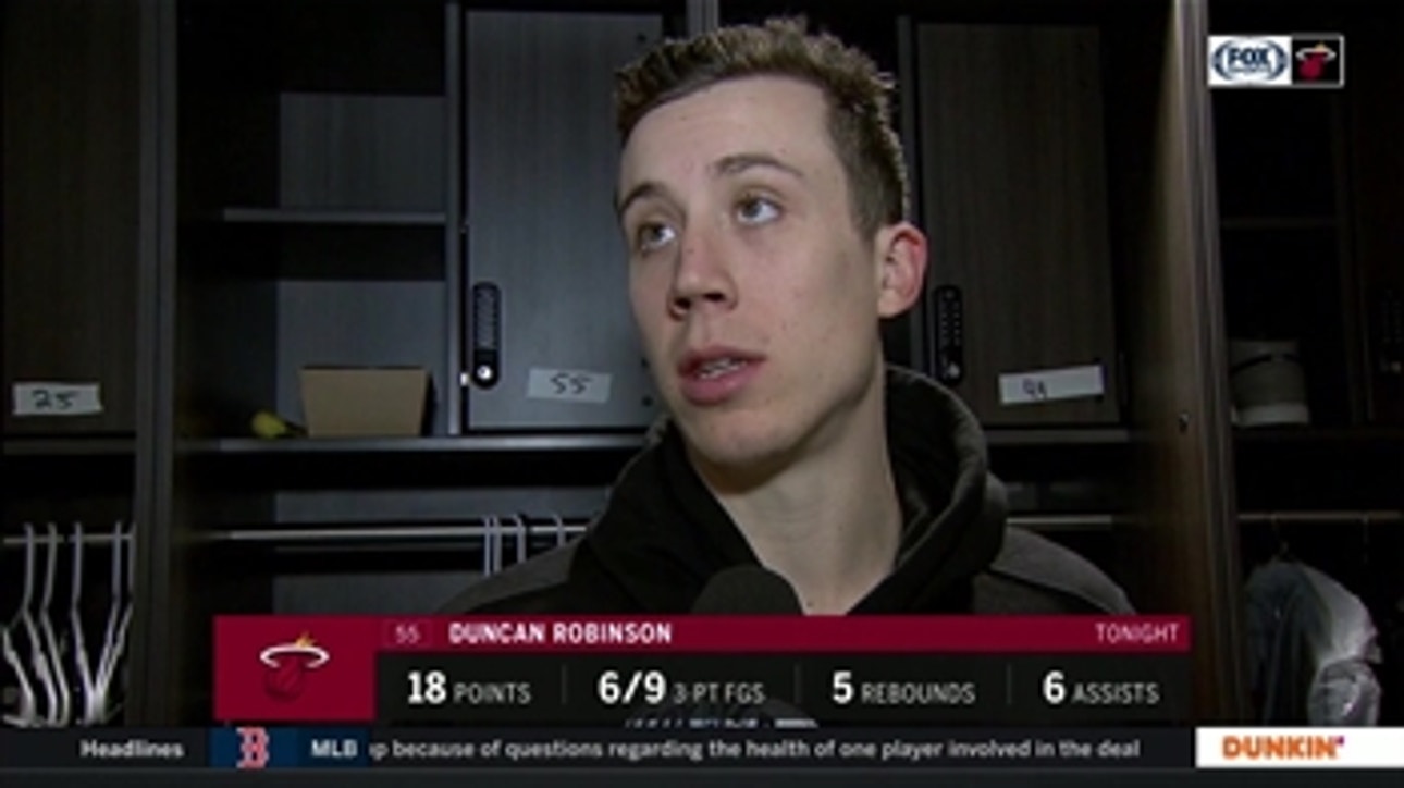 Duncan Robinson reflects on his performance, loss to Kings