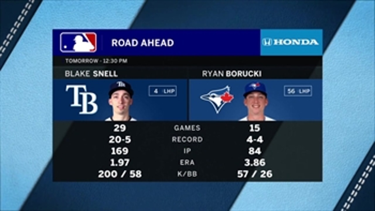 Blake Snell makes final road start of the season as Rays finish up with Blue Jays