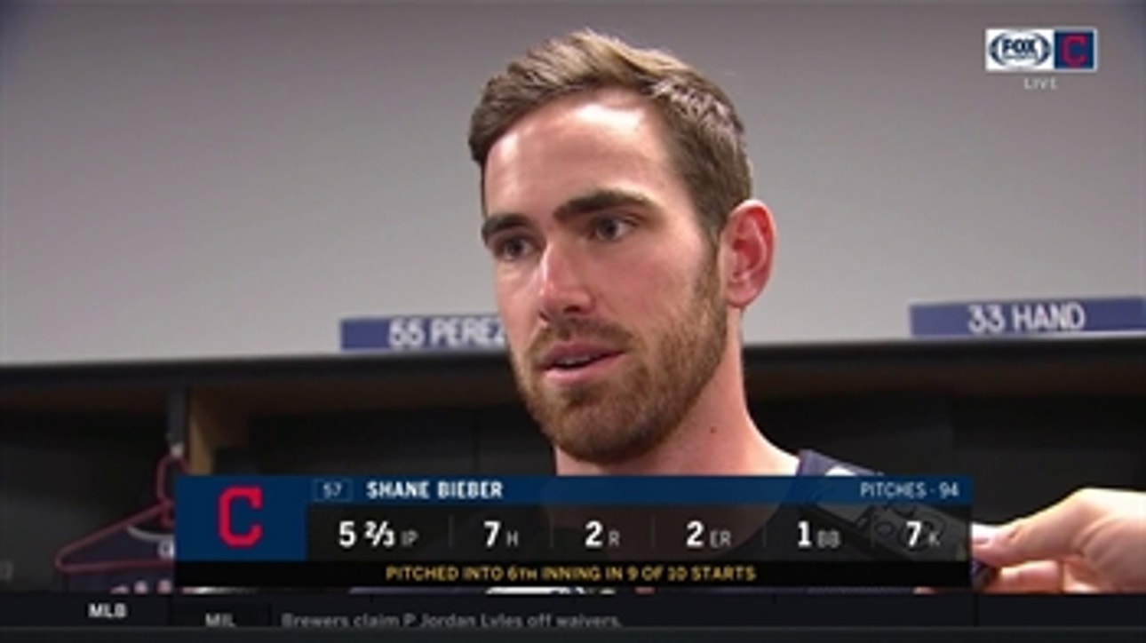 Shane Bieber feels start vs. Angels is something he can build off of