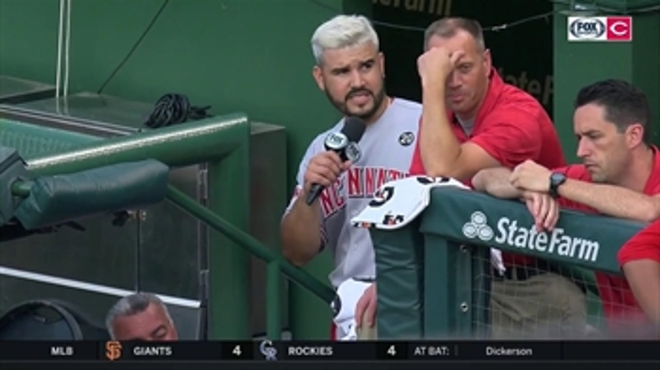 Eugenio Suarez hits home run for Jim Day to make his day