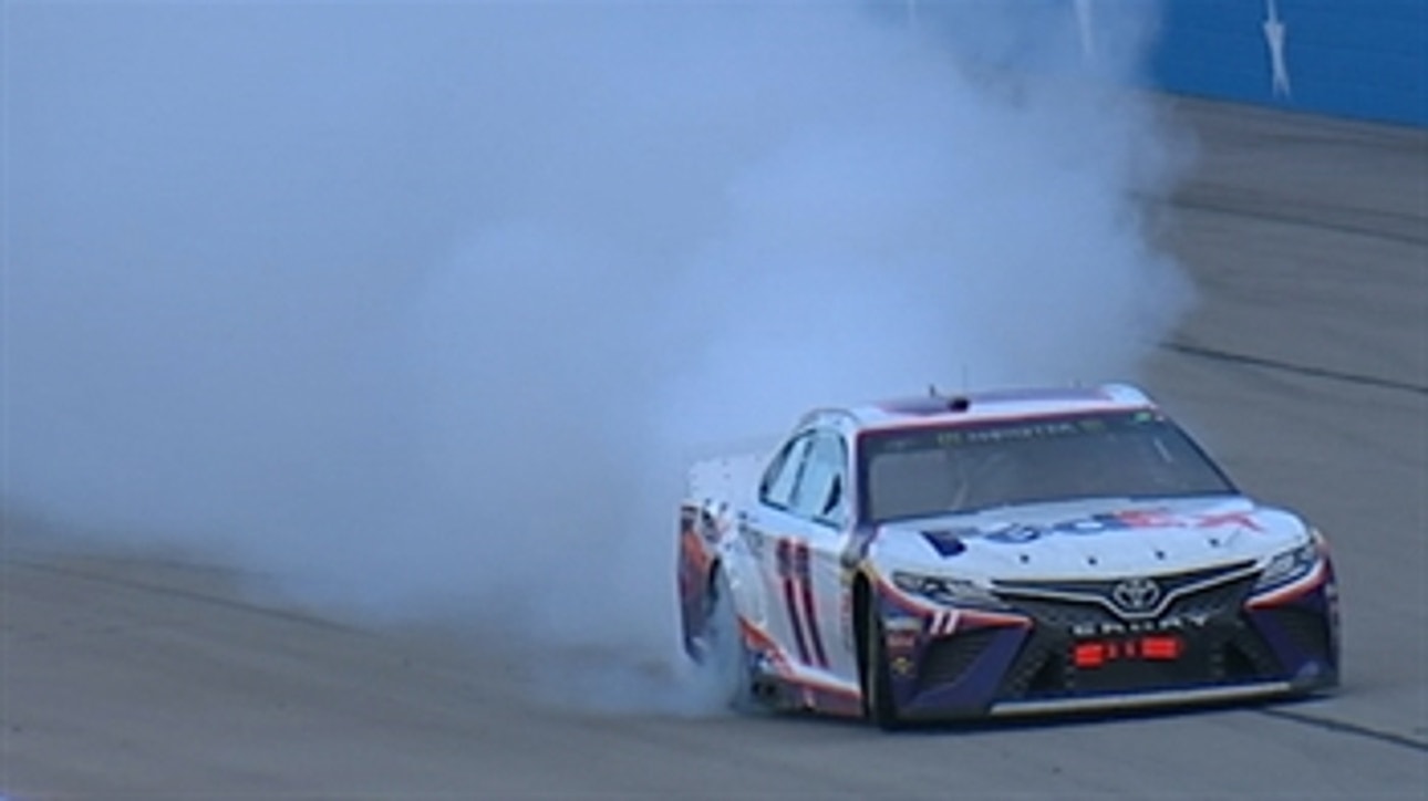 Denny Hamlin burns it down after scoring second victory of the year in Texas