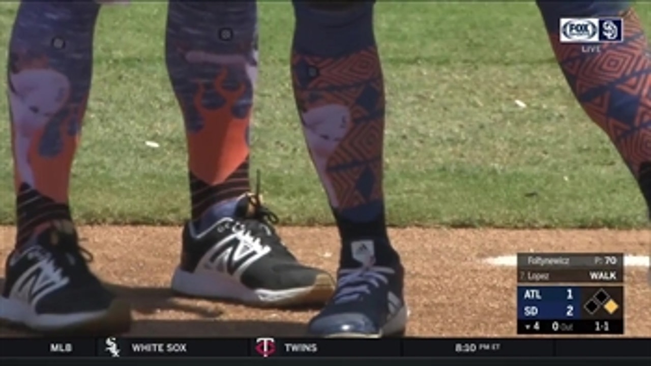 Freddy Galvis rocks the Trevor Hoffman socks