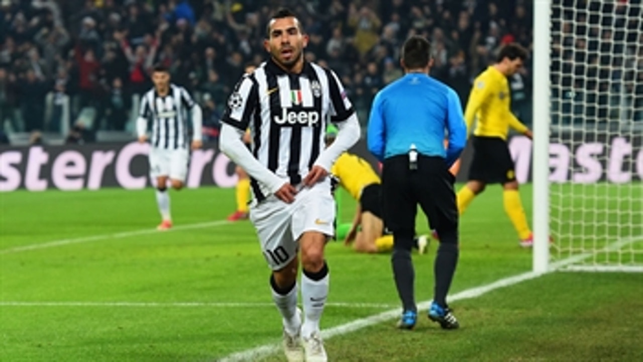 Tevez gives Juventus early lead