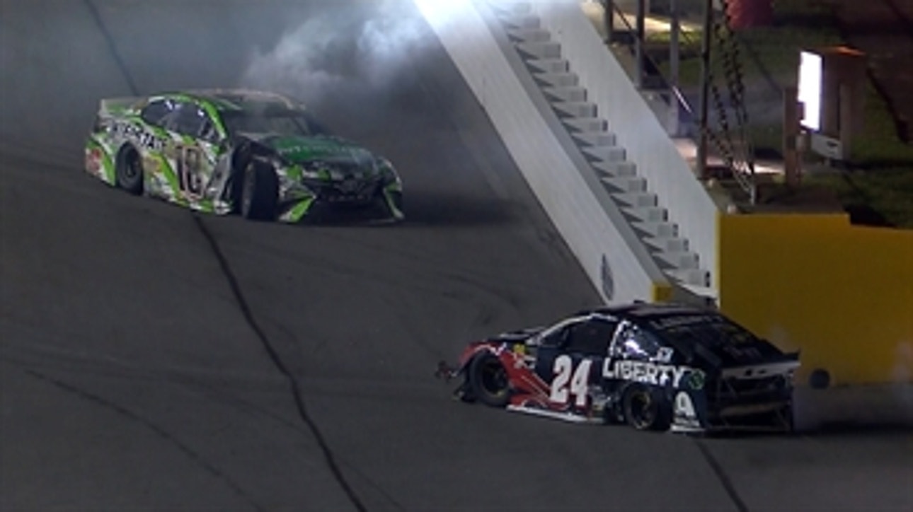 Kyle Busch and William Byron taken out after contact from Ricky Stenhouse Jr. ' 2018 DAYTONA