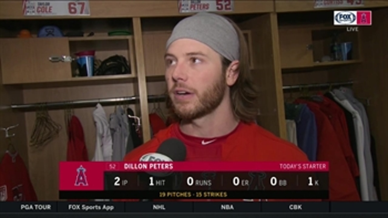 Angels pitcher Dillion Peters talks about 'pounding the zone' vs. Giants