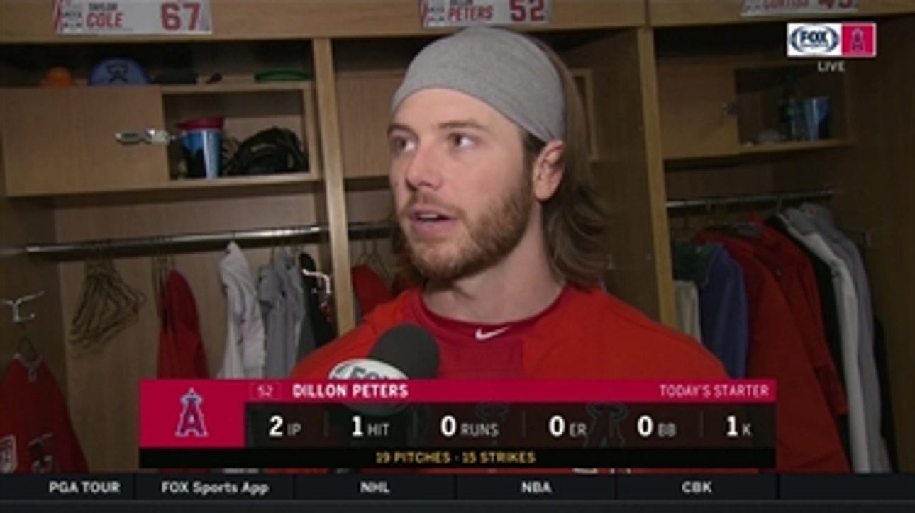 Angels pitcher Dillion Peters talks about 'pounding the zone' vs. Giants