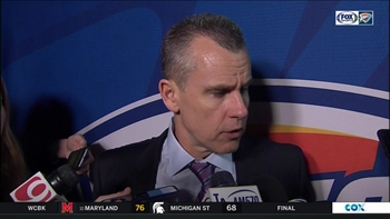 Billy Donovan on defence in loss to Los Angeles