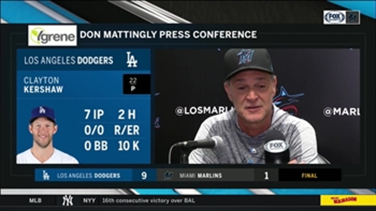 Don Mattingly on facing Clayton Kershaw, loss to Dodgers