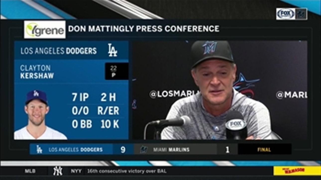 Don Mattingly on facing Clayton Kershaw, loss to Dodgers