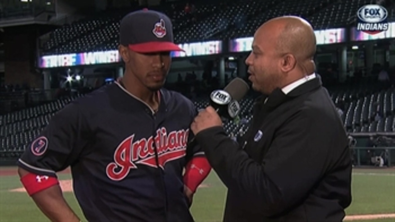 Lindor after splitting the doubleheader with Minnesota