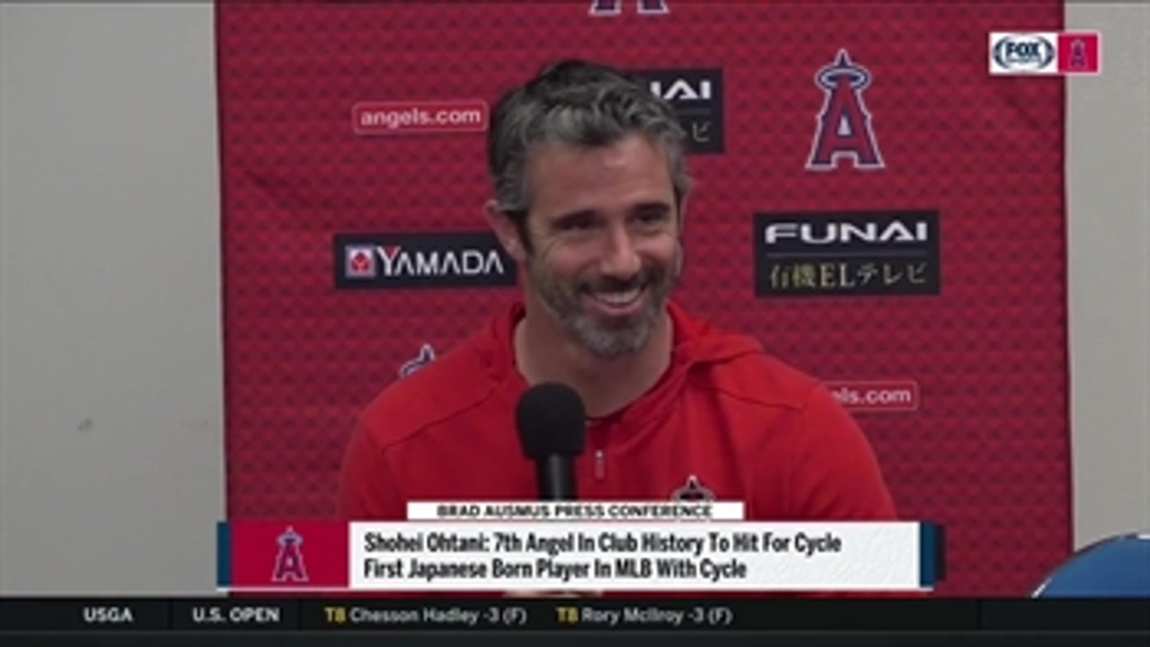Ausmus reflects on Ohtani hitting the cycle, tonight's power outage and the Halo win